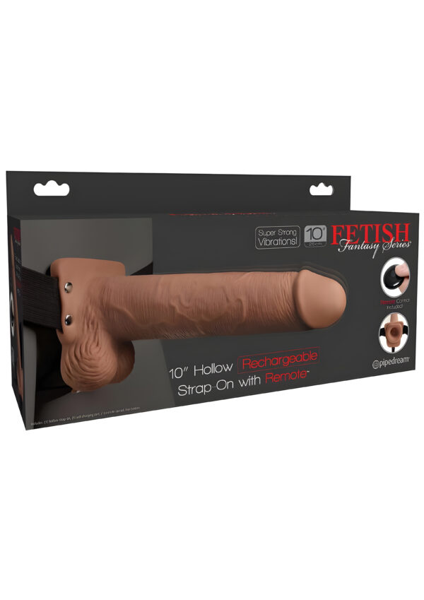 10 Inch Rechargeable Strap On with Remote