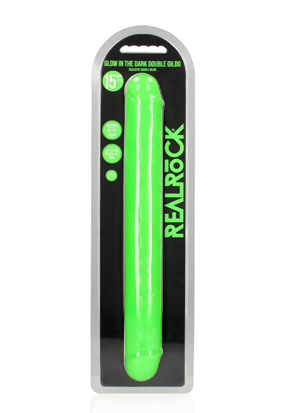 15 Inch Glow in the Dark Double Dong Green