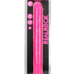 15 Inch Glow in the Dark Neon Pink Double Dong