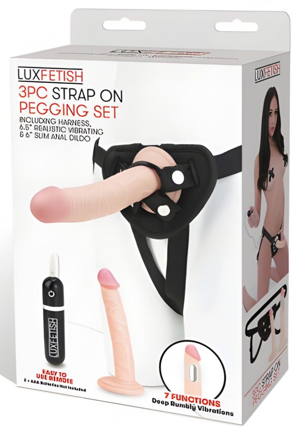 3 Piece Strap On Pegging Set