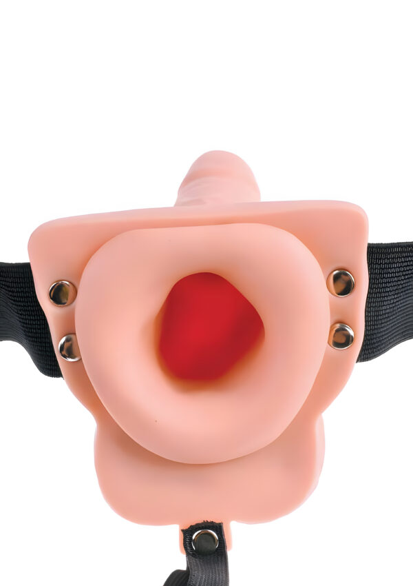 6 Inch Hollow Rechargeable Strap-On with Remote