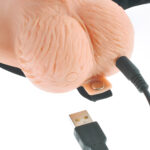 6 Inch Hollow Rechargeable Strap-On with Remote