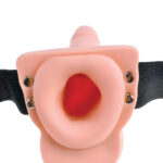 6 Inch Hollow Rechargeable Strap-On with Remote