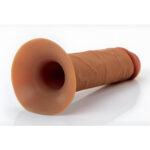 6 Inch Hollow Silicone Strap On Brown