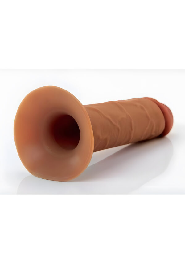 6 Inch Hollow Silicone Strap On Brown