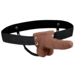 6 Inch Rechargeable Vibrating Strap-On With Balls