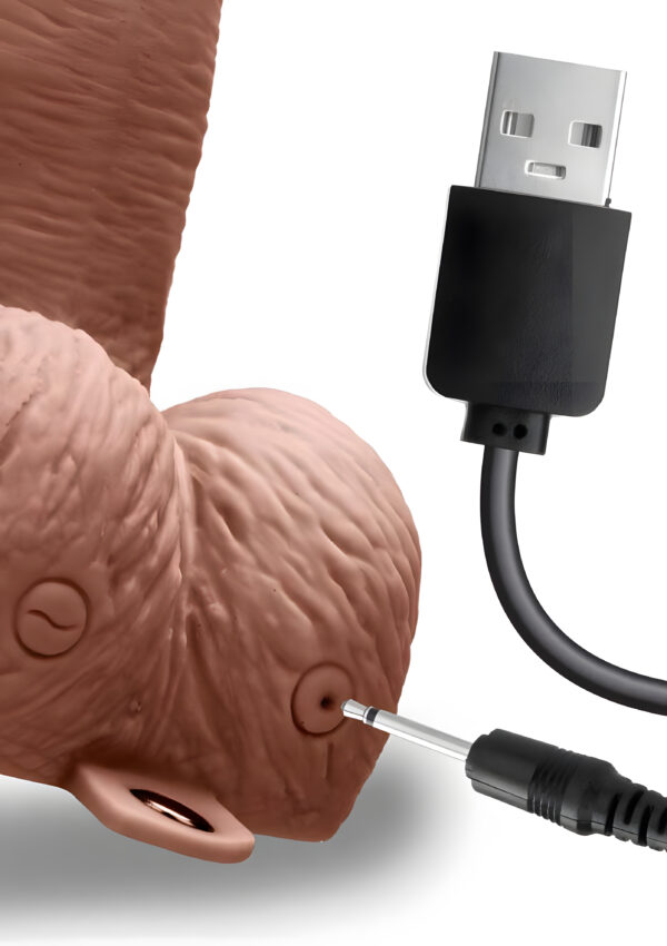 6 Inch Rechargeable Vibrating Strap-On With Balls