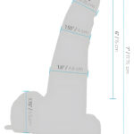 6 Inch Rechargeable Vibrating Strap-On With Balls