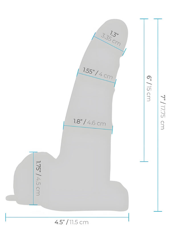 6 Inch Rechargeable Vibrating Strap-On With Balls