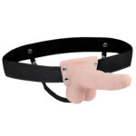 6 Inch Rechargeable Vibrating Strap-On With Balls