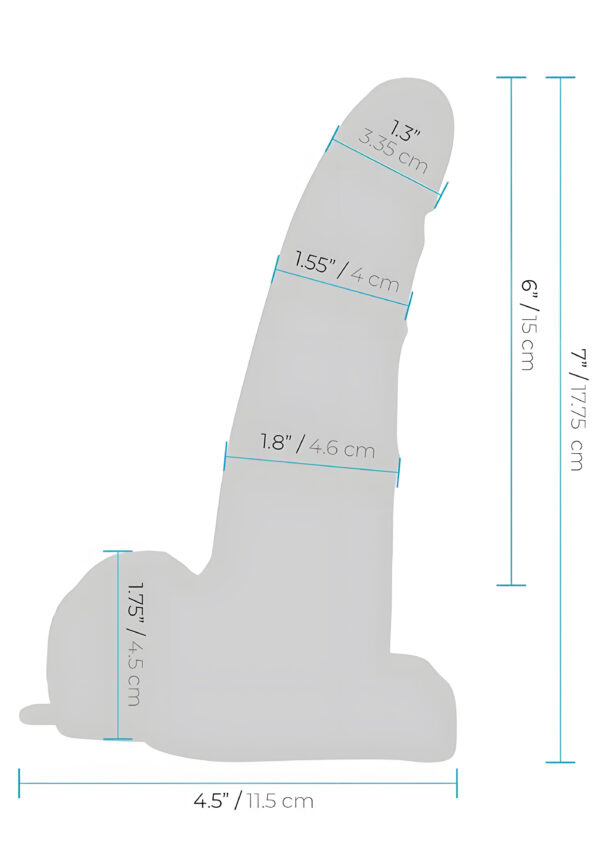 6 Inch Rechargeable Vibrating Strap-On With Balls