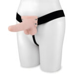 6 Inch Rechargeable Vibrating Strap-On With Balls