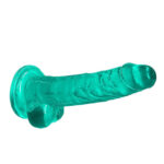 7" / 19 cm Realistic Dildo With Balls - Turquoise