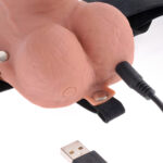 7 Inch Hollow Rechargeable Strap-On with Remote