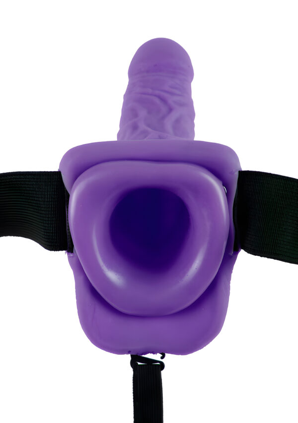 7 Inch Vibrating Hollow Strap-On with Balls