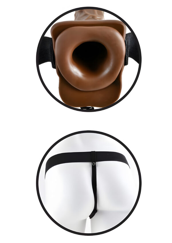 7 Inch Vibrating Strap-On with Balls