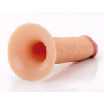 7 Inch White Hollow Silicone Strap On