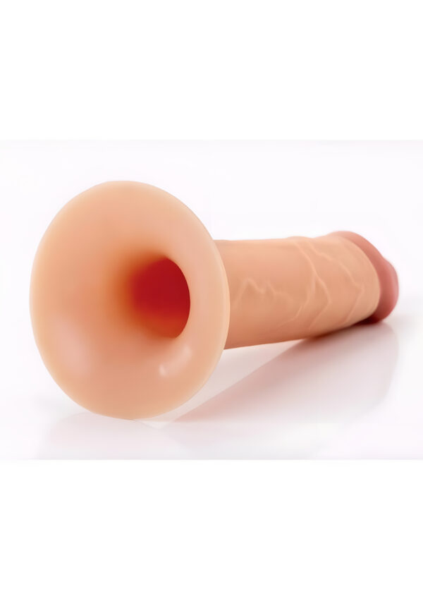 7 Inch White Hollow Silicone Strap On