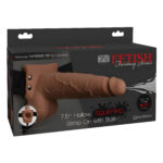 7.5 Inch Hollow Squirting Strap-On with Balls