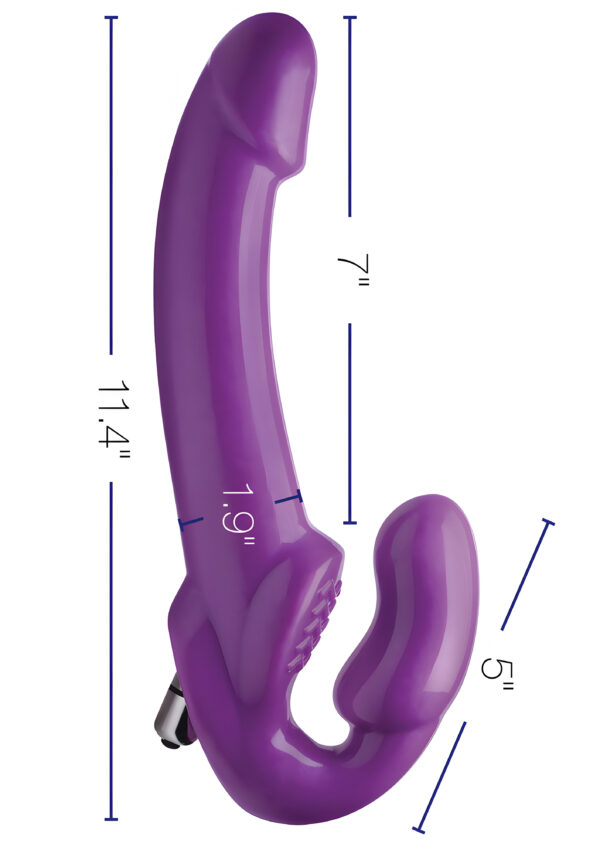 7X Revolver 2 Inch Thick Vibrating Strapless Strap-on