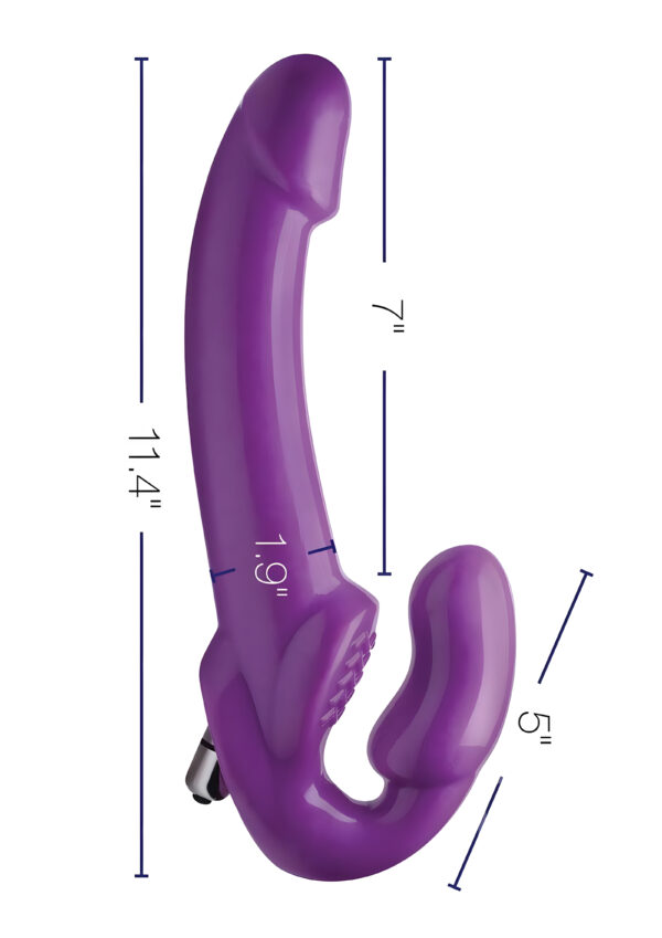 7X Revolver 2 Inch Thick Vibrating Strapless Strap-on