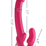 7X Revolver Slim 8 Inch Vibrating Strapless Strap-on