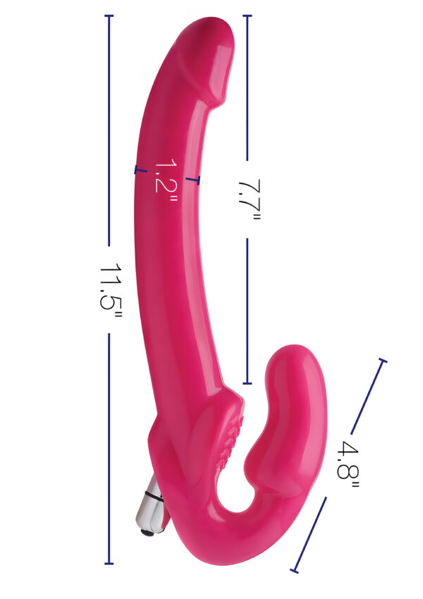 7X Revolver Slim 8 Inch Vibrating Strapless Strap-on