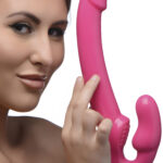 7X Revolver Slim 8 Inch Vibrating Strapless Strap-on