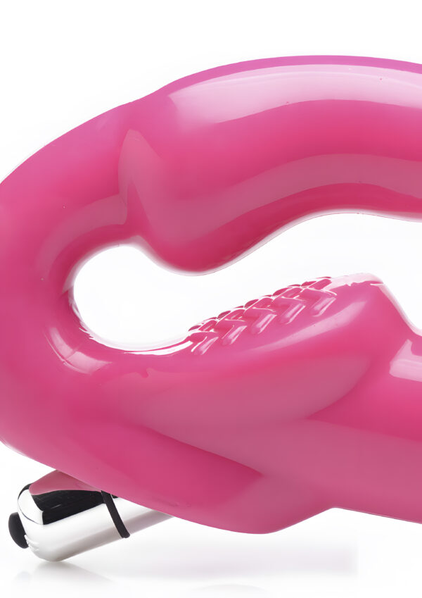 7X Revolver Slim 8 Inch Vibrating Strapless Strap-on