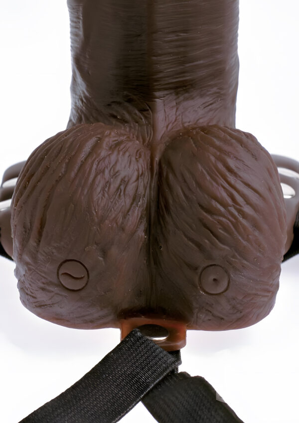 8 Inch Hollow Rechargeable Strap-On with Remote