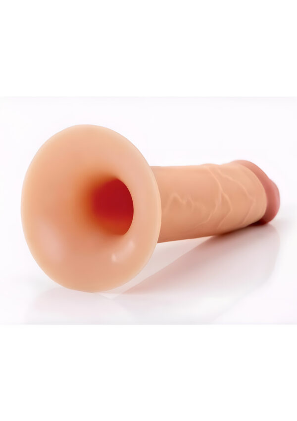 8 Inch Hollow Silicone Strap On Vanilla