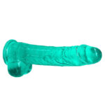 9" / 25 cm Realistic Dildo With Balls - Turquoise