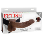 9 Inch Hollow Strap On with Balls