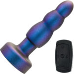 Anal Adventures Matrix Kinetic Silicone Vibrating, Gyrating & Rotating Remote Butt Plug By Blush - Space Age Blue
