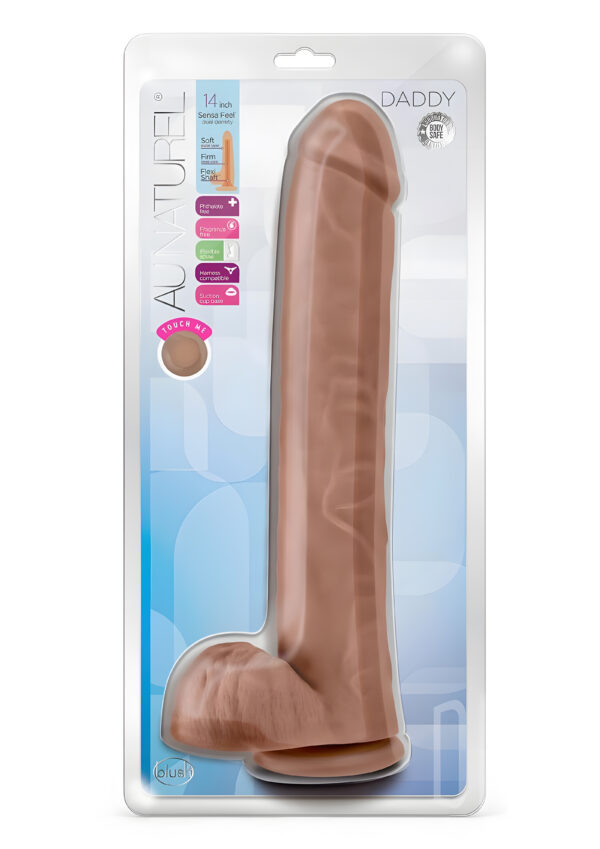Au Naturel Daddy 14 Inch Mocha Dildo