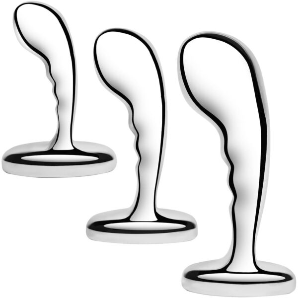 b-Vibe Stainless Steel 3-Piece P-Spot Training Set