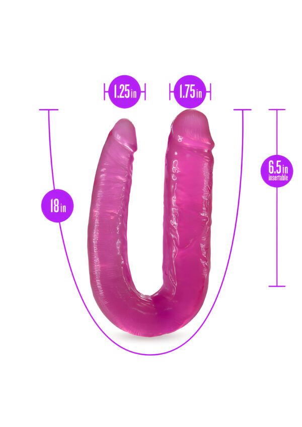 B Yours Double Sided Pink 18 Inch Double Dildo