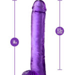 B Yours Plus Hefty N Hung Purple 14 Inch Dildo With Balls