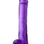 B Yours Plus Hefty N Hung Purple 14 Inch Dildo With Balls