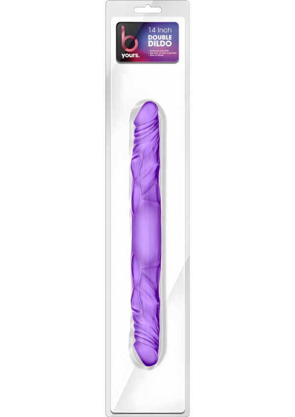 B Yours Purple 14 Inch Double Dildo