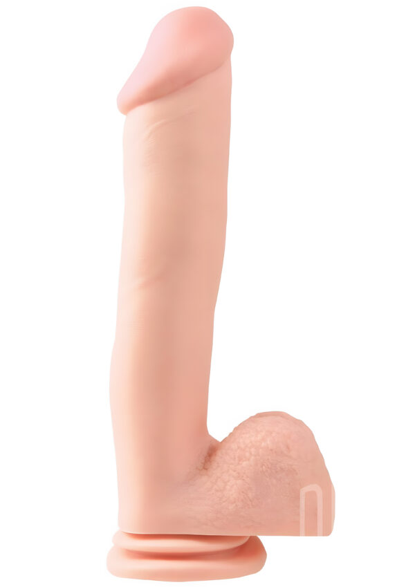 Basix 12 Inch Rubber Dildo Flesh