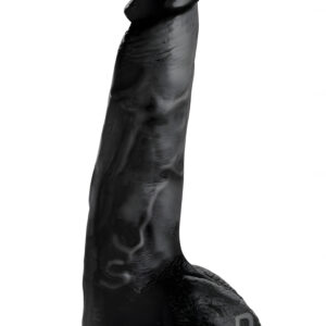 Black Beefy Brad 9 Inch Dildo with Balls