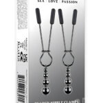 Black Chrome Beaded Nipple Clamps
