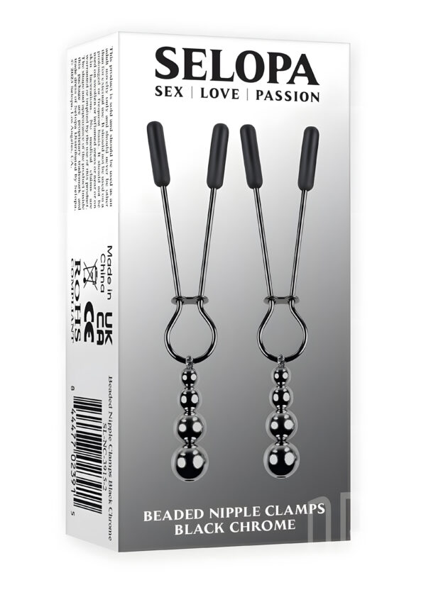 Black Chrome Beaded Nipple Clamps
