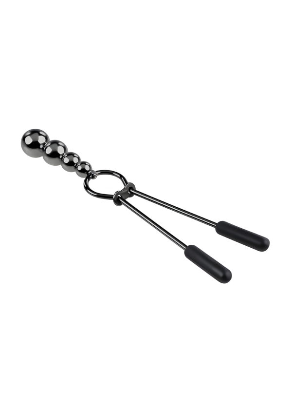 Black Chrome Beaded Nipple Clamps