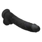 Black Hung Harry Dildo with Balls 12 Inch