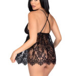 Black Lace Babydoll Set Medium