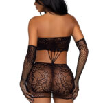 Black Lace Kiss Me More Dress Set