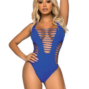 Blue Reckless Behavior Bodysuit Thong