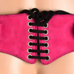 Bodice Deluxe Leather Corset Harness - Pink